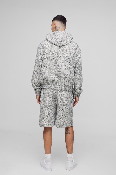 Tall Boucle Boxy Oversized Hoodie