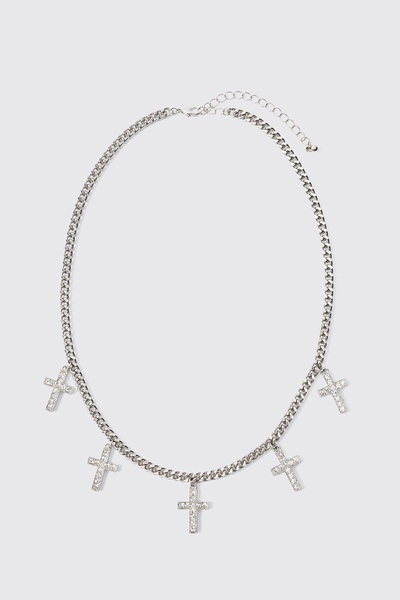 Multi Cross Charm Necklace