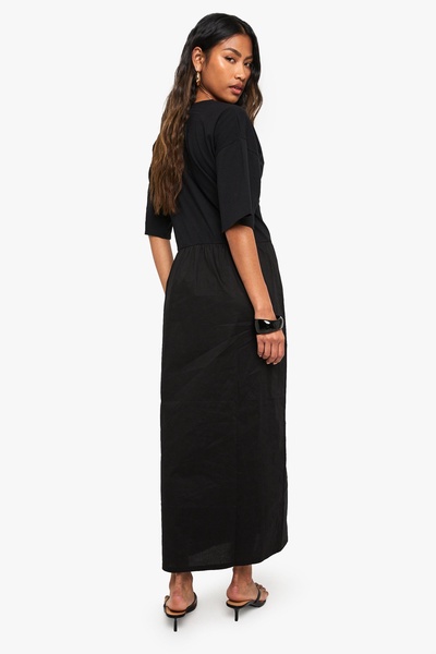 Jersey Cotton Mix Smock Dress
