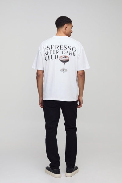 Regular Fit Oversized Espresso Martini Graphic T-Shirt