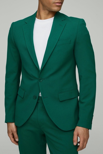 Slim Fit Single Breasted Suit Jacket