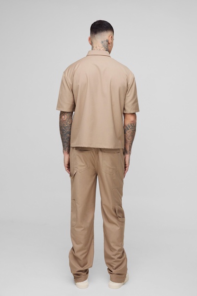 Tall Oversized Boxy Carpenter Detail Shirt