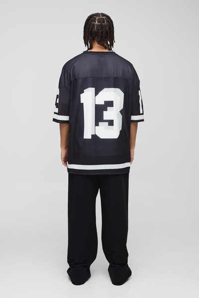Oversized Edition V Neck Mesh T-Shirt