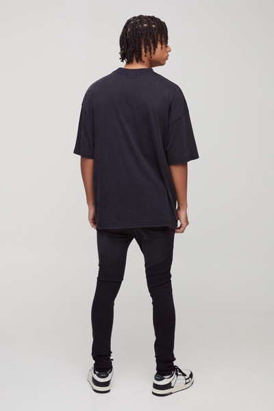 Super Skinny Stretch Biker Rip & Repair Jeans
