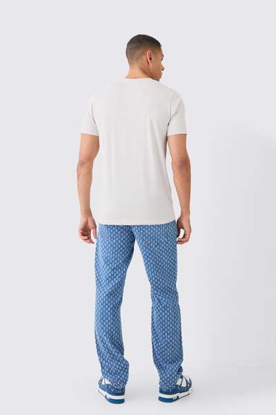 Relaxed Distressed Interest Jeans