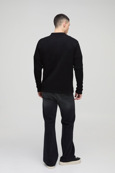 Regular Collared Knitted Shirt