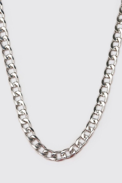 Short Length Plain Chain Necklace