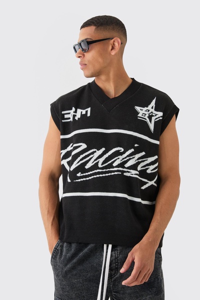Boxy Oversized Moto V Neck Undershirt