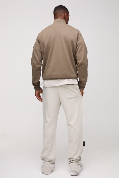 Regular Fit Heavyweight  Interlock Funnel Neck Sweatshirt