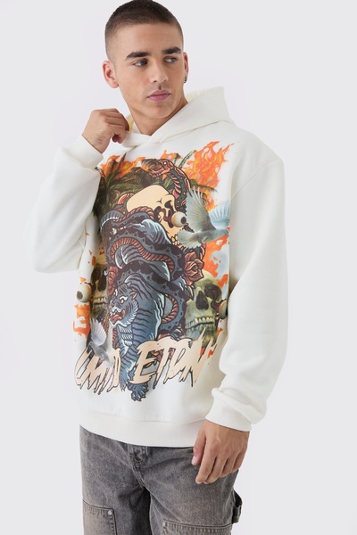 Oversized Limited Edition Tattoo Graphic Hoodie