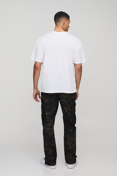 Slim Flare Ripstop Camo Cargo Pants