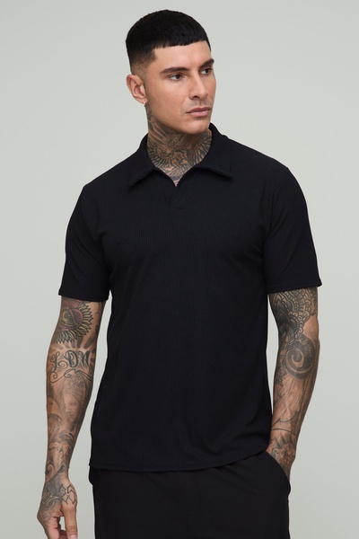 Tall Slim Revere Textured Polo