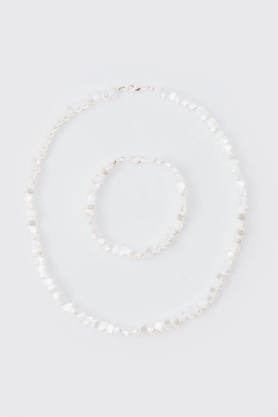 Pearl Bead Necklace And Bracelet