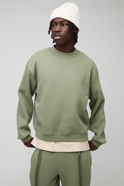 330GSM Oversized Basic Boxy Extended Neck Sweatshirt