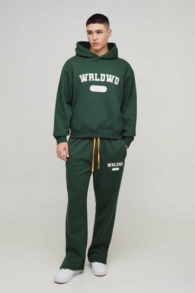 Oversized Boxy Worldwide Hooded Tracksuit