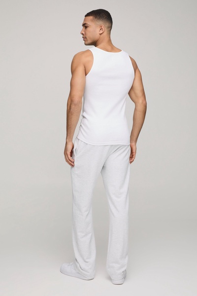 Basic Muscle Fit Ribbed Vest