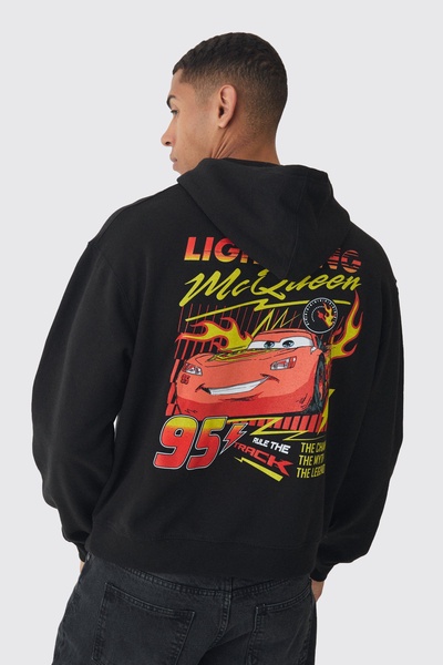 Oversized Pixar Cars License Print Hoodie