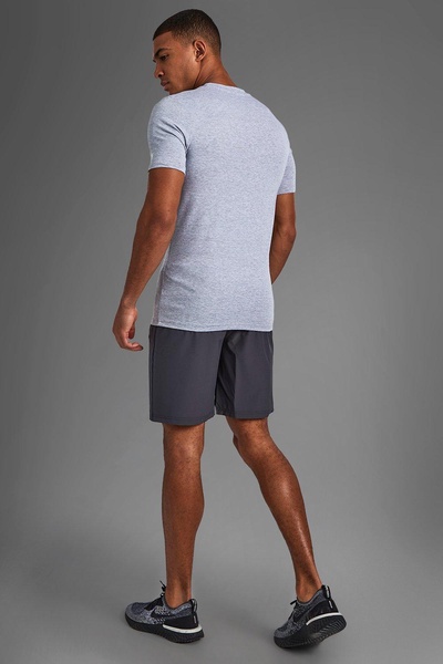 Man Active Workout Zip Pocket Regular Fit 5inch Shorts