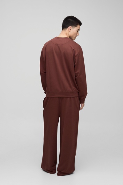 260GSM Loopback Basic Extreme Wide Leg Sweatpants