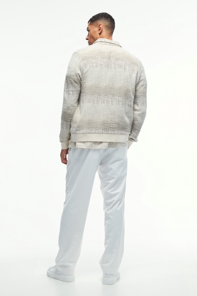 Regular Jacquard Harrington Jacket