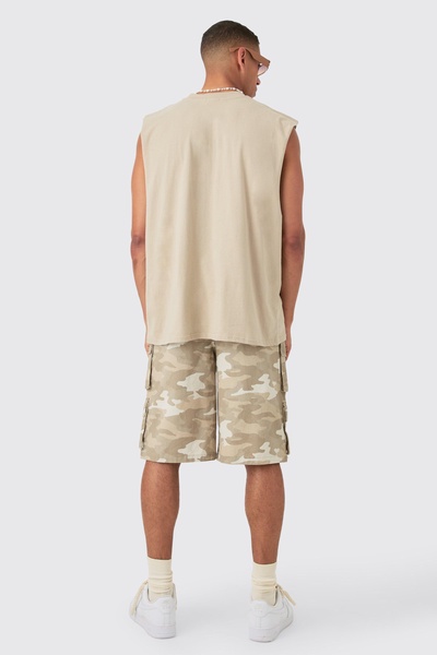 Regular Fit Drop Armhole Extended Neck Heavyweight Tank