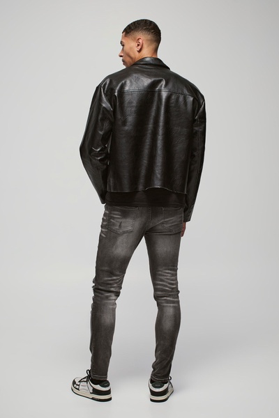 Skinny Stretch Rip & Repair Self Fabric Jeans