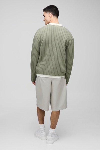 Boxy Wrap Knitted Cardigan