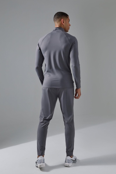 Man Active Workout 1/4 Zip Muscle Fit Tracksuit