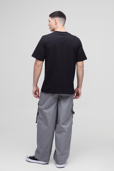 Baggy Fit Ripstop Buckle Detail Cargo Pants
