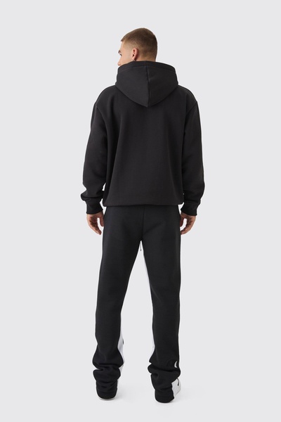 Slim Flared Stacked Fit Man Paint Splatter Flared Sweatpants