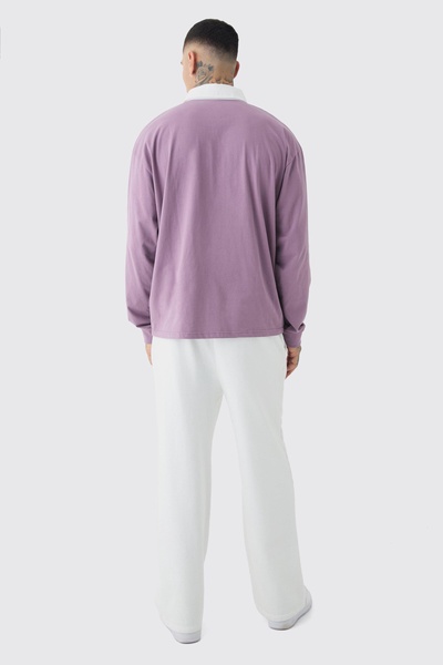 Tall Oversized Applique Rugby Polo