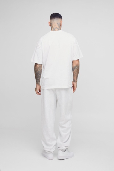 330GSM Tall Oversized Sweatpants In Grey Marl