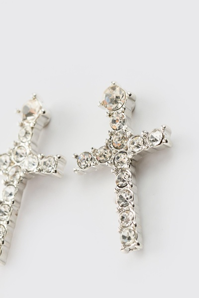 Iced Cross Earrings