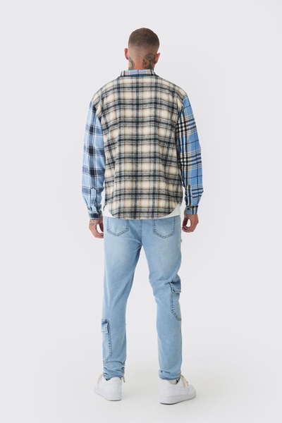 Tall Patchwork Cargo Skinny Jeans