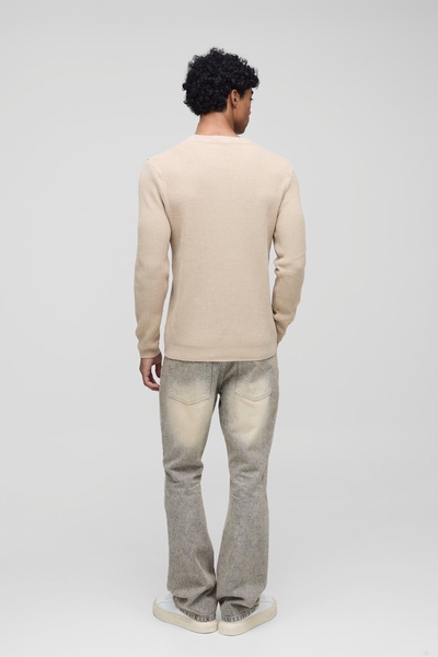 Regular Fit Rib Knit Sweater