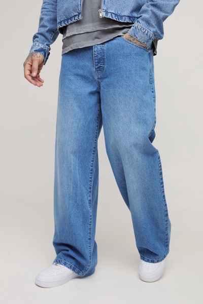 Tall Belted Baggy Fit Jeans