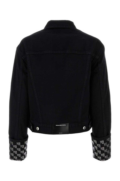 Long Sleeved Embellished Denim Jacket