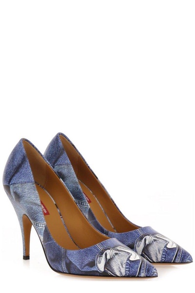 Vintage Denim Patchwork Pumps