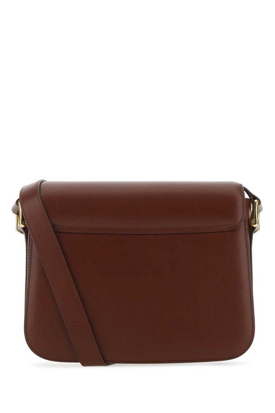 A.P.C. Women Bordeaux Leather Grace Crossbody Bag