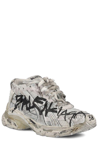 Men's Runner Graffiti Sneaker in White
