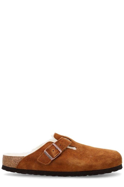 'Boston' Camel Brown Shearling Sabot Woman Birkenstock