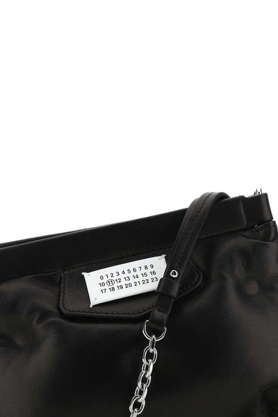 Maison Margiela Women Black Nappa Leather Glam Slam Red Carpet Clutch
