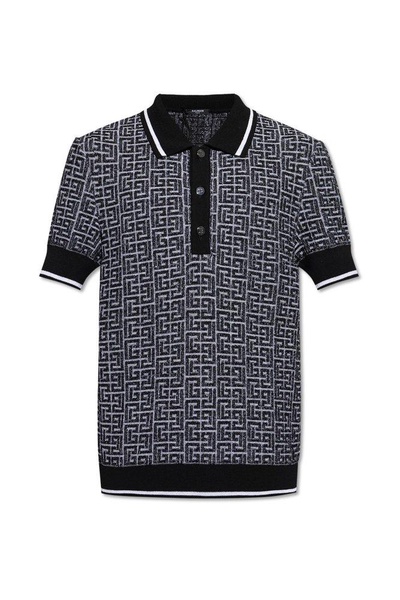 Monogram Short-sleeve Polo Shirt