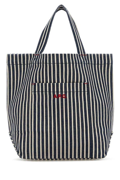Printed Denim Thais Shopping Bag