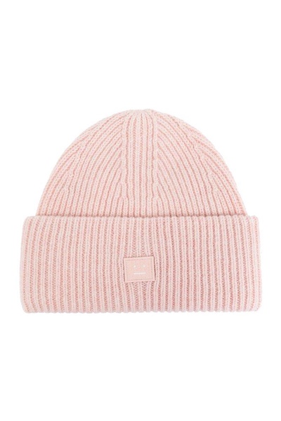 Logo ribbed wool beanie 