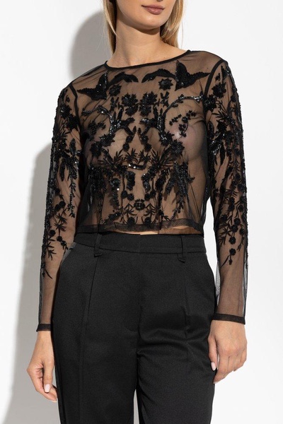 AllSaints Top Greta with shimmering sequins