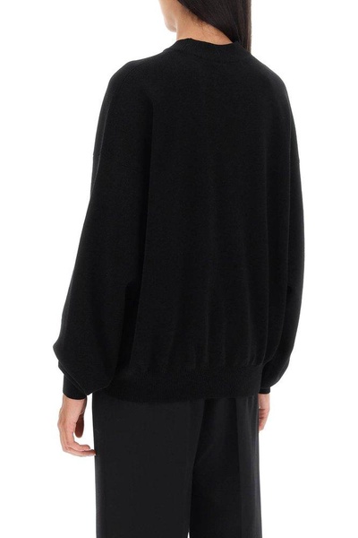Crew-neck Sweater With Embossed Logo