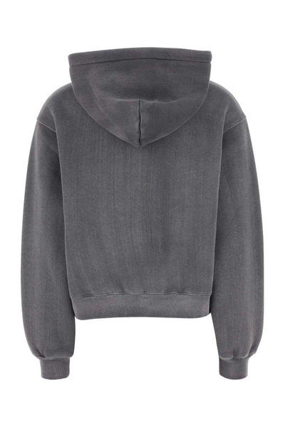 Dark grey cotton blend sweatshirt