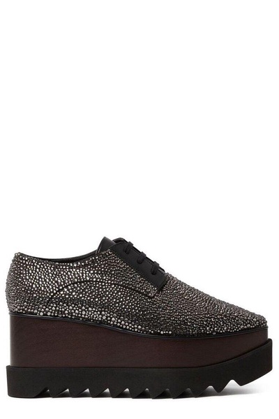 Embellished Platform Lace-up Shoes