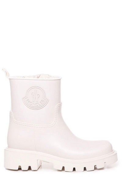 White Waterproof Boots with Drawstring Closure